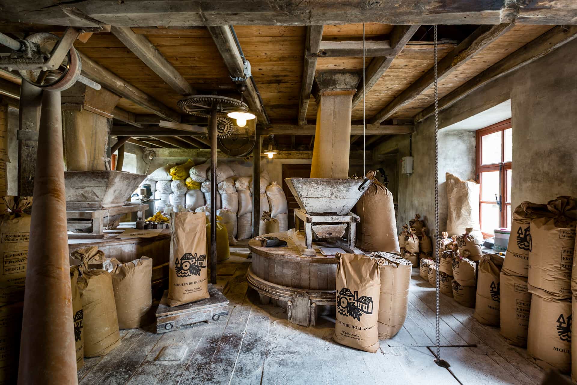 La meunerie artisanale du Moulin de Hollange